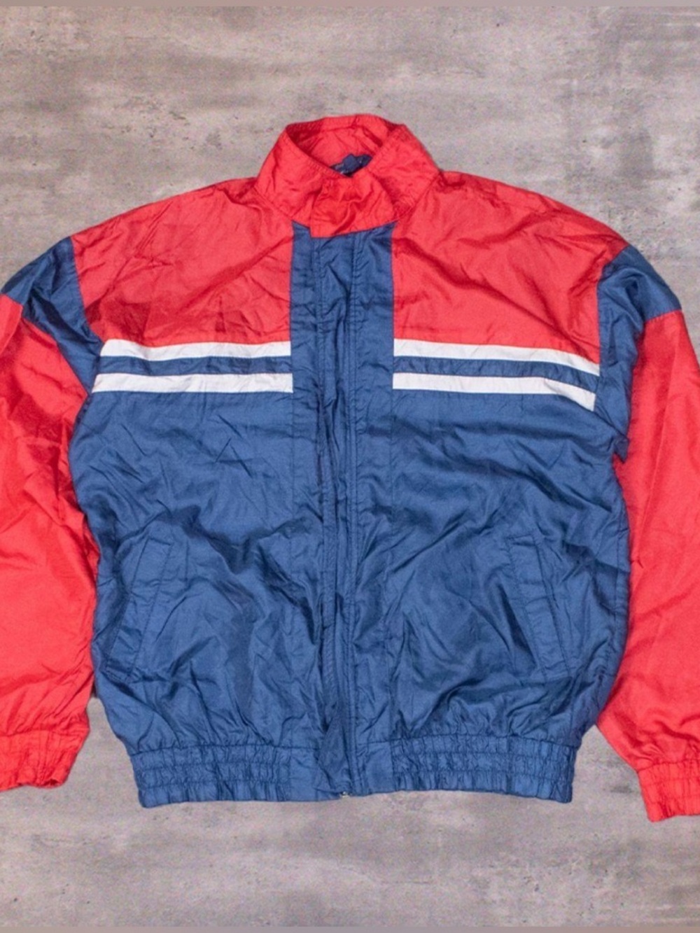 Vintage 1990's Baysport Running Team U.S.A Bloke Core Style Track Jacket
